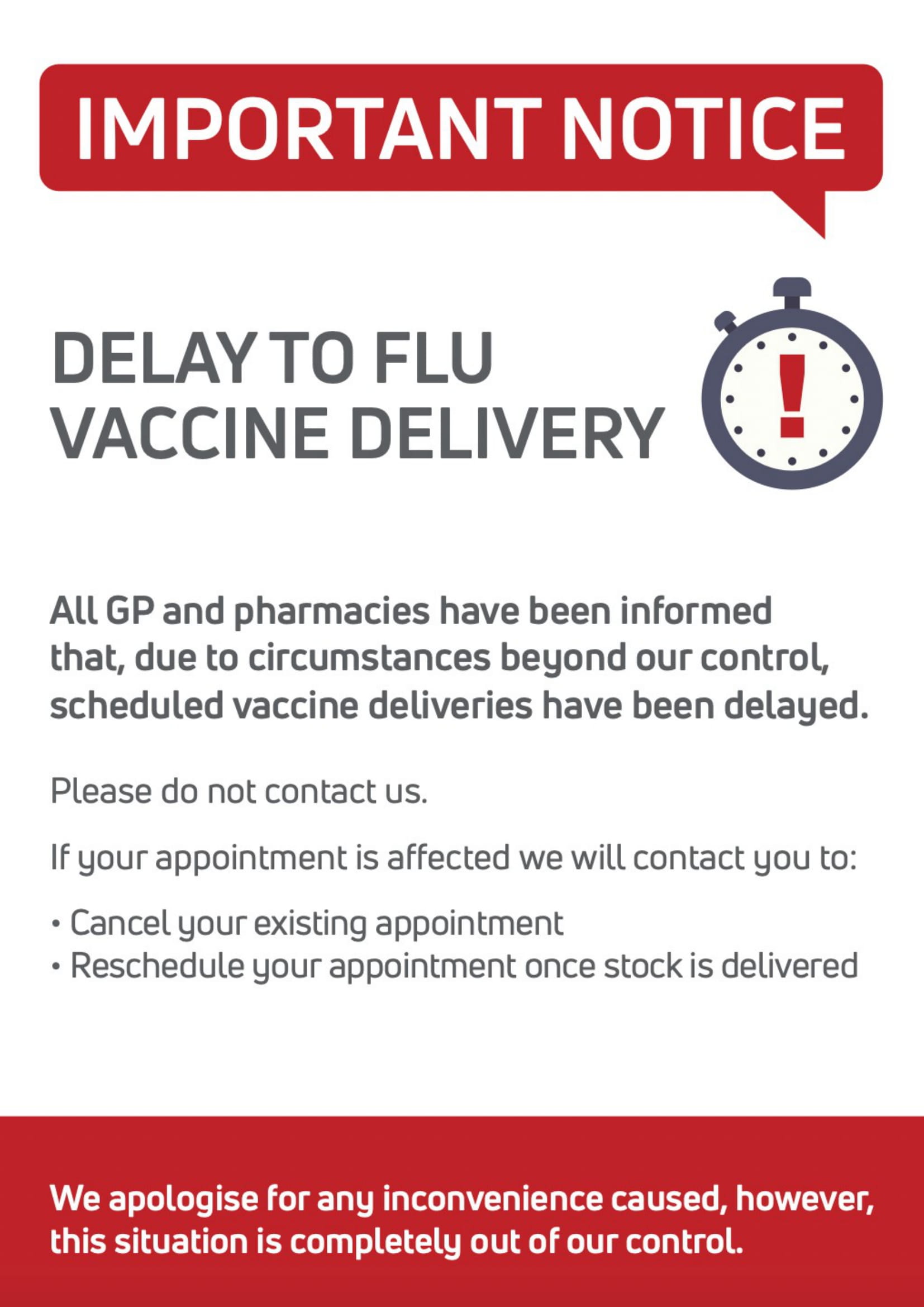 Flu delay